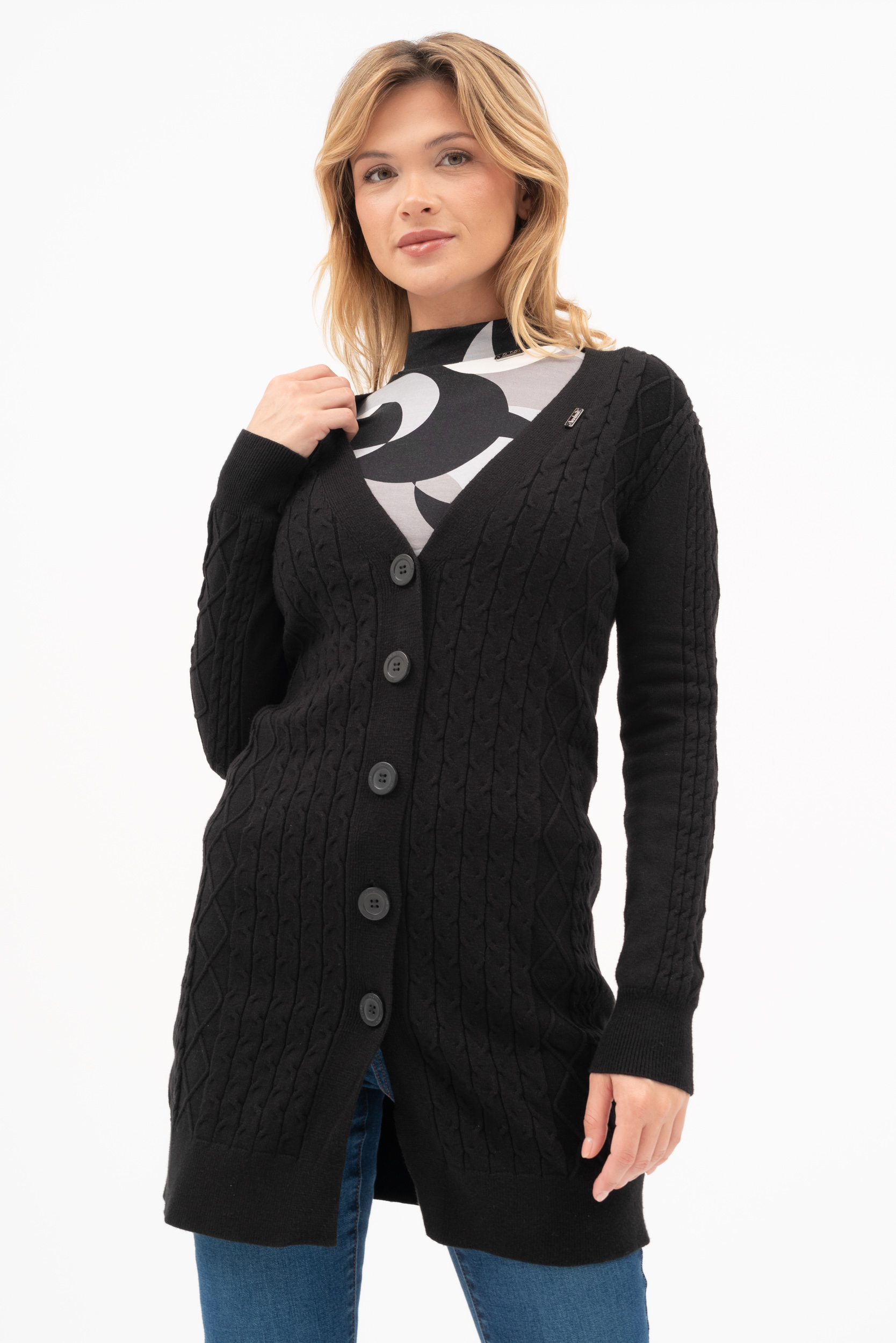 Budmil Pattern Kötött kardigán | budmil