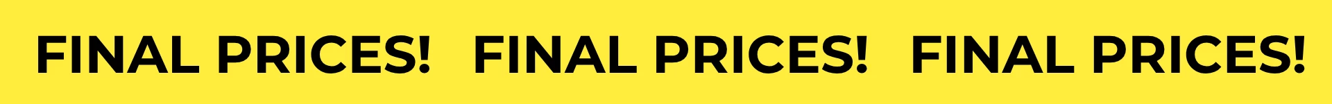 SUMMER SALE - LAST PRICES